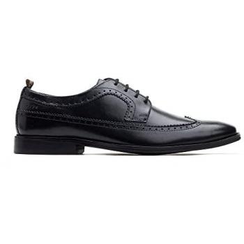Base London Havisham Schwarze Leder-Brogues für Männer