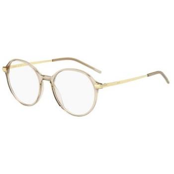 Hugo Boss Women’s 1664 Round Acetate Frame, Beige, Size 51