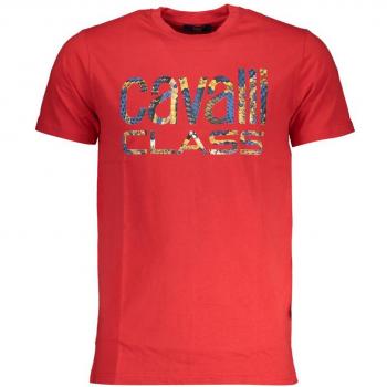 Cavalli Class Printed Logo Round Neck T-Shirt