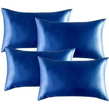 Bedsure Satin Pillowcase Set for Hair and Skin, Pack of 4
