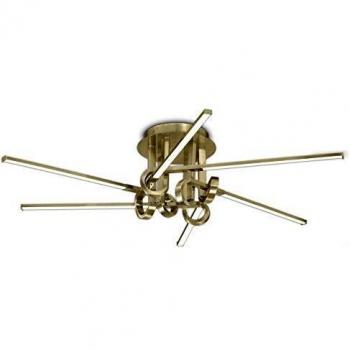 INSPired Lighting Cinto Semi Flush Ceiling Light with 42W LED, 3000K, 3360lm, Antique Brass Finish