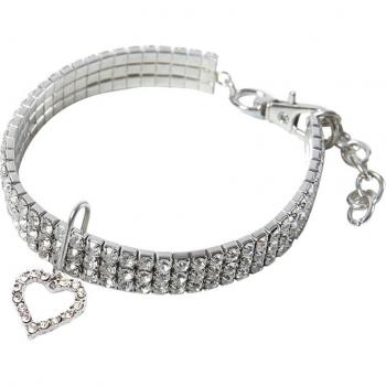 Collier Chien Coeur Éclatant