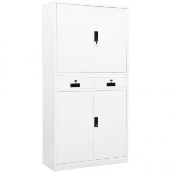 Witte Stalen Kantooropslag – 90×40×180 cm (VidaXL)