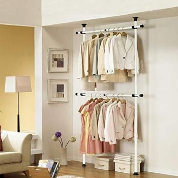 Direct Online Houseware Adjustable Telescopic Clothes Rack