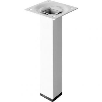 Piede in Acciaio Bianco 150 mm – Design Quadrato