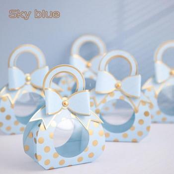Boîte cadeau à sucreries en papier, 5 pièces, avec fenêtre