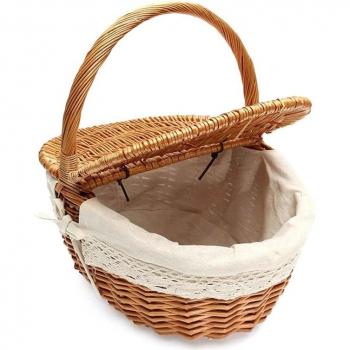 Sac à pique‑nic osier double couvercle