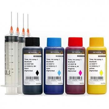 4x 100 ml Tintenpatronen für Brother LC-3237, LC-3239 XL