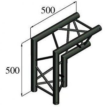 Alutruss S-PAC 25 2-Vie Winkel 90 Grad schwarz