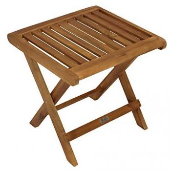 DEGAMO Klapphocker, 45x45cm, klappbar, Akazie geölt