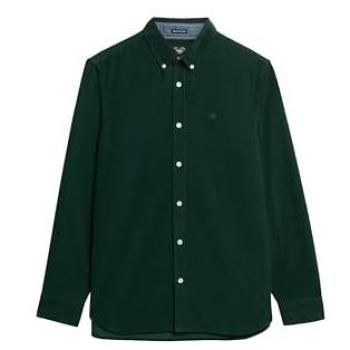 Long Sleeve Green Superdry Needle‑Cord Classic Tee