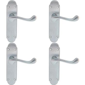 Chrome‑Finish Victorian Upturned Latches – 4‑Pack, 170 × 42 mm, Loops Included