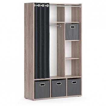 Garderobe Luigi Sonoma 106 x 178 cm mit Faltboxen
