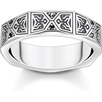 Thomas Sabo Schwarz‑geschwärzter Facettierten Ring 925er – TR2432-643-11-66