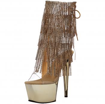 Pleaser ADORE-1017RSF Klar-Gold/Gold Chrome EU 40