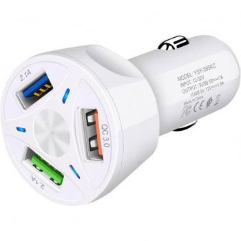 Cargador Automático 5V 3A QC3.0 con 3 Puertos USB para Todos los Smartphones