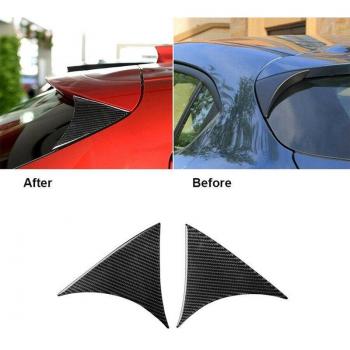2 Stuks Carbon Fiber Achterruit Spoiler voor Mazda 3 Axela Hatchback -18