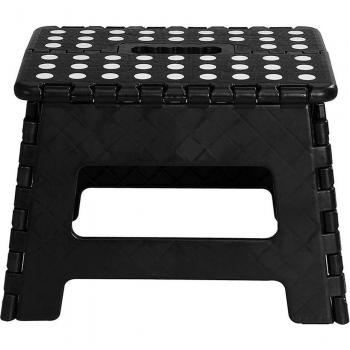 Black Collapsible Step Stool for Easy Storage