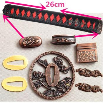 Série Traditionnelle « Katana Master » – Manches, Tsuba, Menuki, Fuchi, Pashira, Habaki, Seppa inclus