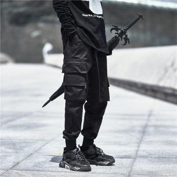 Lässige Männer Jogger mit elastischem Bund WQ126