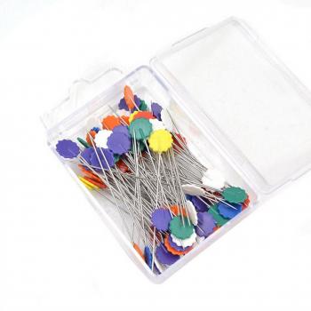 100Pcs Sewing Flower Pins with Storage Box 10*50mm