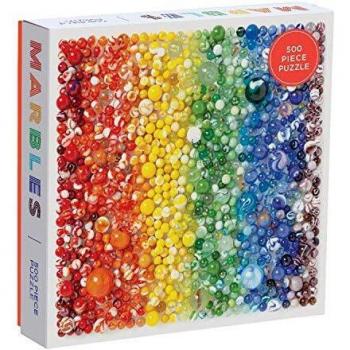 Rainbow Marbles 500 Piece Puzzle, by Galison
