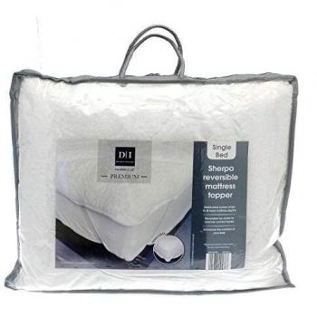 Luxury Dual‑Sided Sherpa Mattress Topper – Single Size