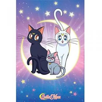 Sailor Moon Wandbild: Luna, Artemis & Diana