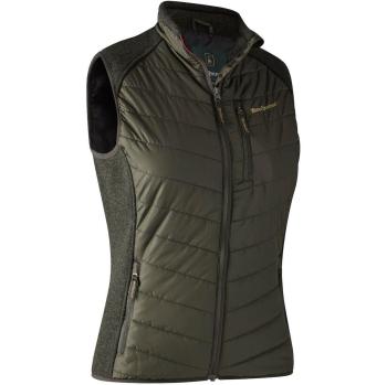 Caroline Leather‑Trimmed Padded Coat – Timber Finish, EU 40