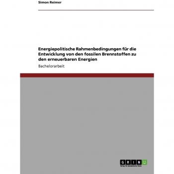 Energiepolitische Rahmenbedingungen für die Entwicklung von den fossilen Brennstoffen zu den erneuerbaren Energien