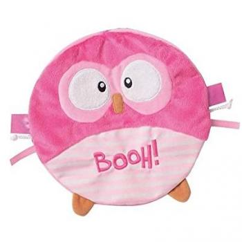 Peluche lumineuse Booh chouette rose 22 cm sans pile