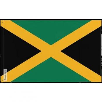 Polyester Jamaica Flag 128 × 192 cm, Double Side, Iron Eyelets