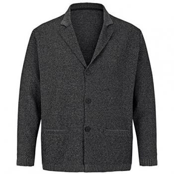 Herren Strickjacke ASGER dunkelgrau Größe XXXL