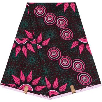 Polyester Wachsstoff mit Blumenmuster