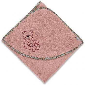 Sterntaler Kapuzenbadetuch Baylee, 100 x 100 cm, puder rose