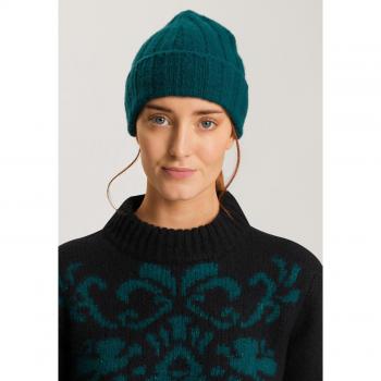 Blue Hanro Wool Beanie (Unisex, One Size)