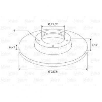 Brake Disc 186586 – Valeo – Left Side