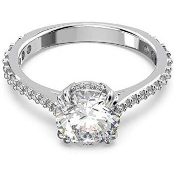 Bague Femme Swarovski 5645250 – Bijou Cocktail, Pavé, Blanche