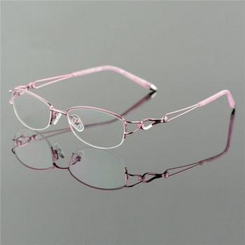 Floral Design Half Rim Optical Frame for Women