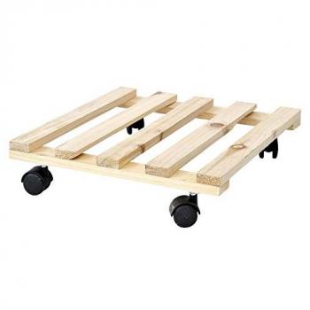 Carrello portavaso in legno 30 x 30 cm