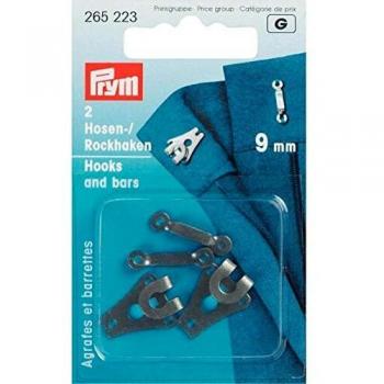9mm Black Pants Hooks and Bars