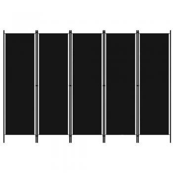Black 5-Panel Room Partition 250x180 cm