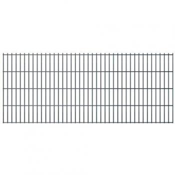 Pannelli di Recinzione 2D VidaXL 2008x830mm 8m in Acciaio Grigio