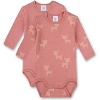 Body Sanetta maniche lunghe Bambi rosa set da 2