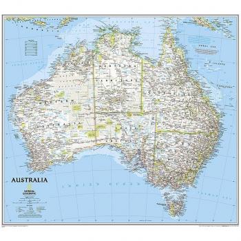 National Geographic Australia Wall Map