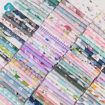 Tissu coton sergé estampé – Lot 100 pièces (10×10 cm) – Couture, patchwork, DIY
