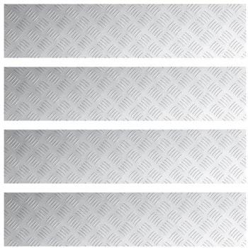 Set di 4 piastre quadrate in alluminio con effetto brillante 90x20 cm – vitaXL