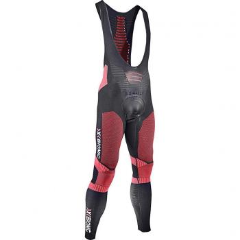 Herren X‑Bionic Power OW BIB Tight Long Radhose (Black/Red)