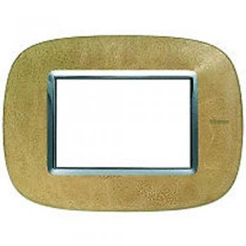 Placca 3 Módulos de Arena Piel Bticino HB4803SLC