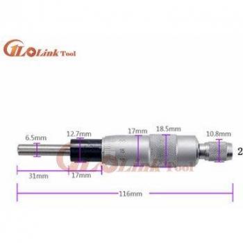 0-25 mm Silver Flat Needle Micrometer Head